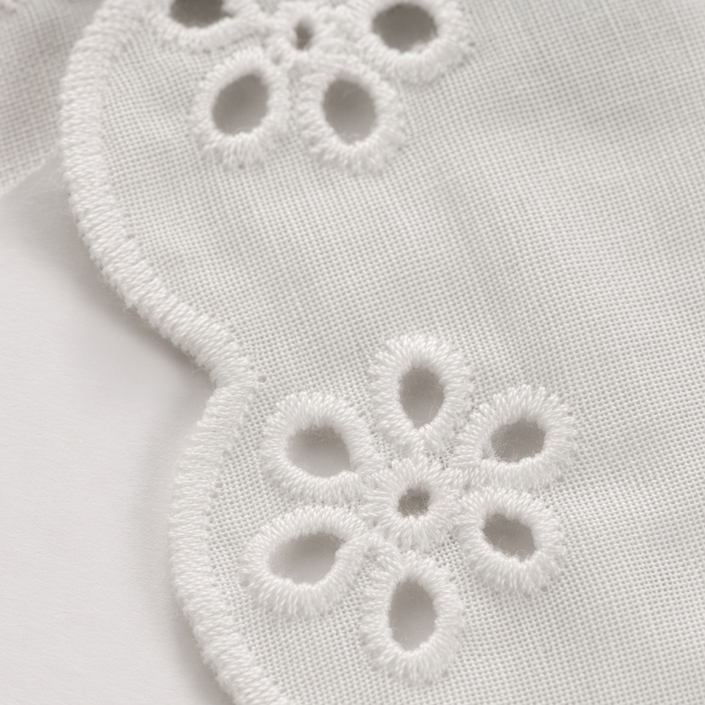 White hollowed-out lace fabric Application Scenario