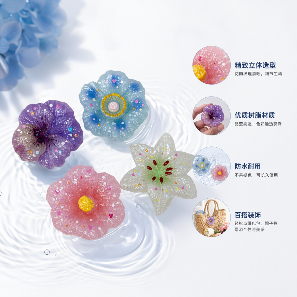 彩色花朵造型磁贴 家居装饰冰箱贴创意收纳用品