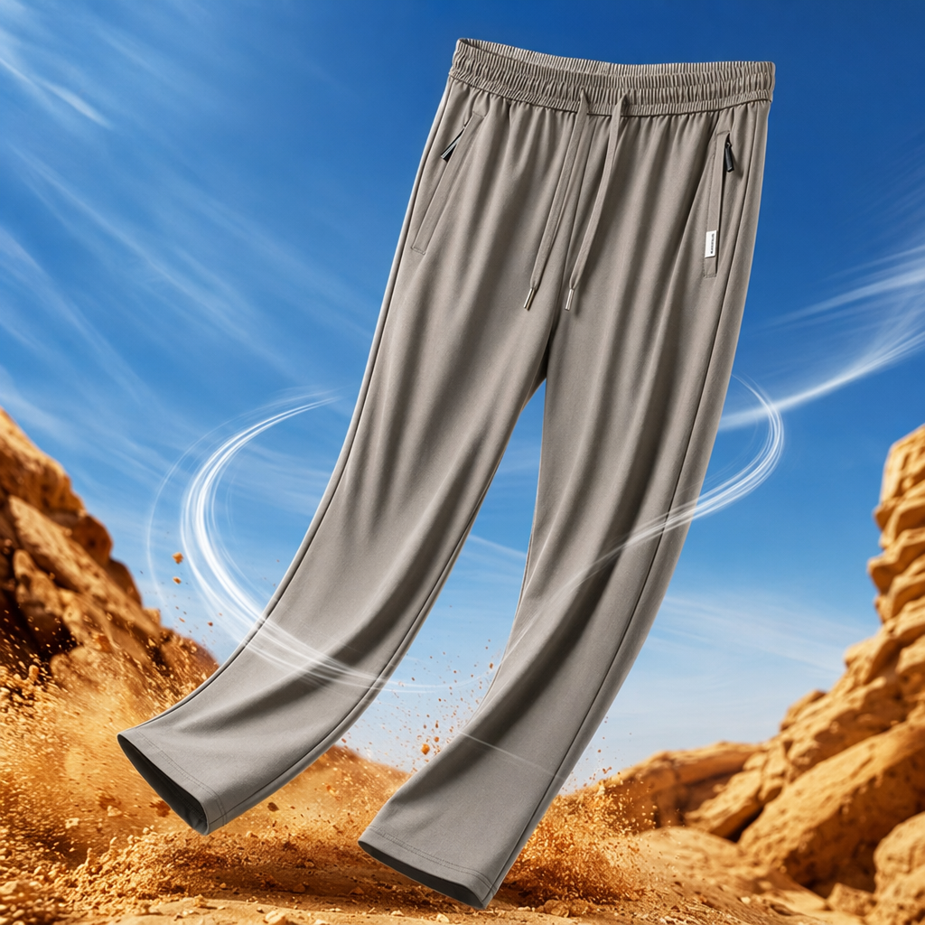 Grey sportswear pants, men's casual loose, tight-fitting, drawstring fitness running pants Specification image