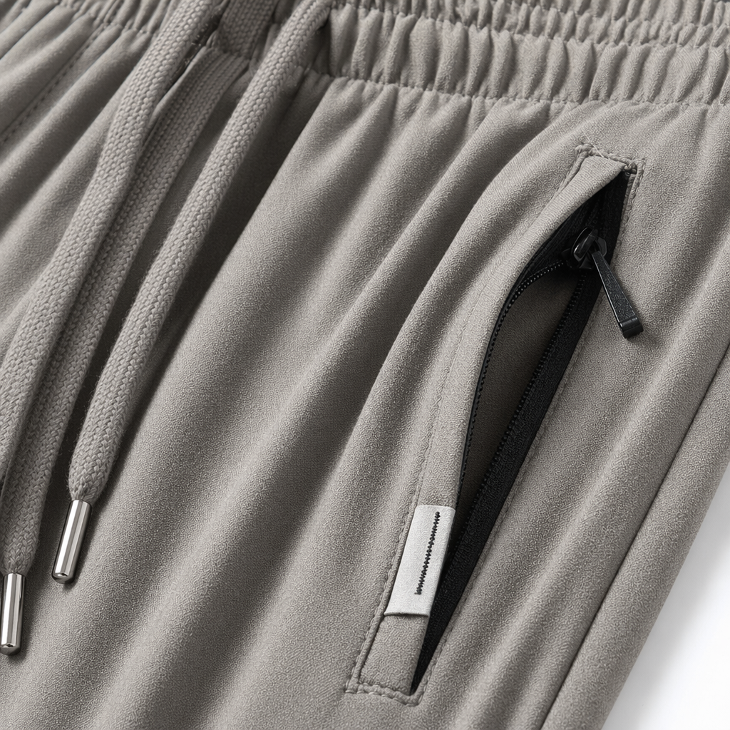 Grey sportswear pants, men's casual loose, tight-fitting, drawstring fitness running pants Application Scenario