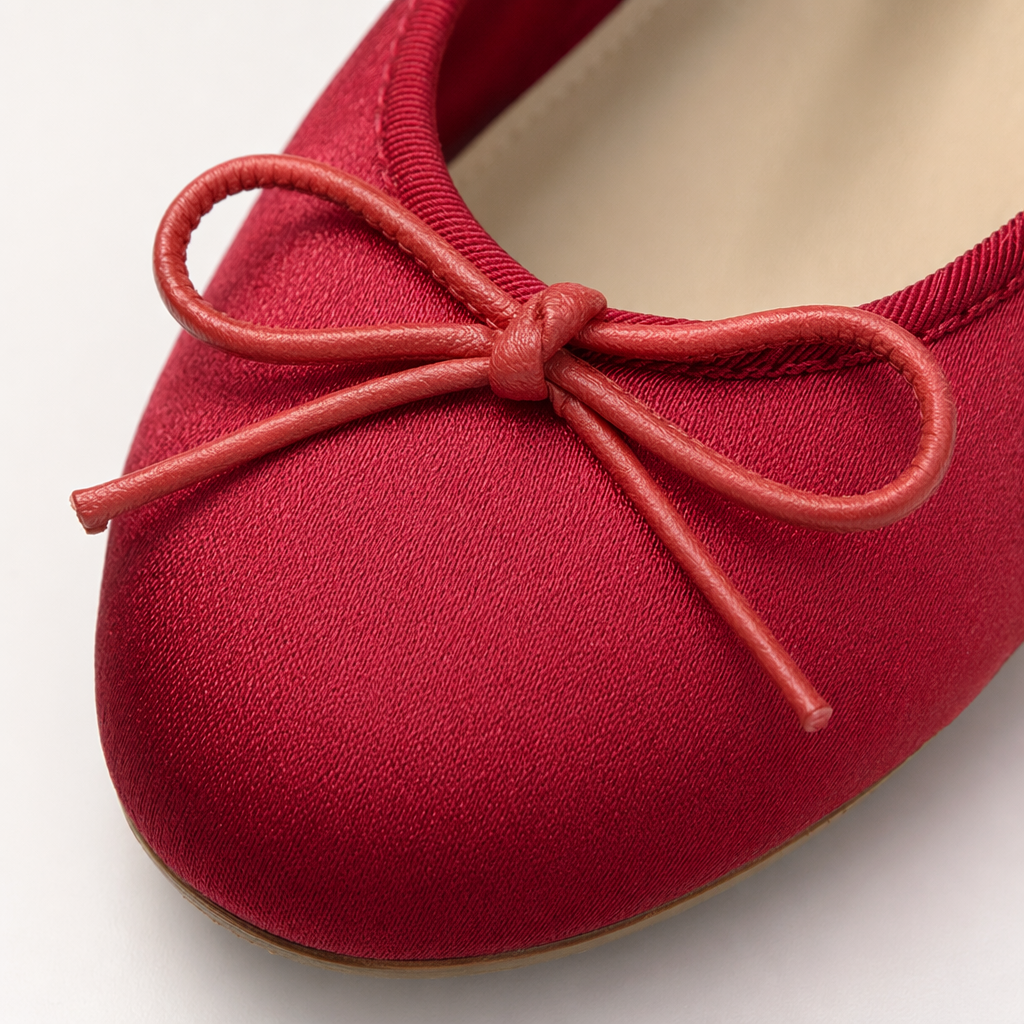 Red ballet flat shoes for women, soft soles, anti-slip, comfortable and versatile casual single shoes Application Scenario