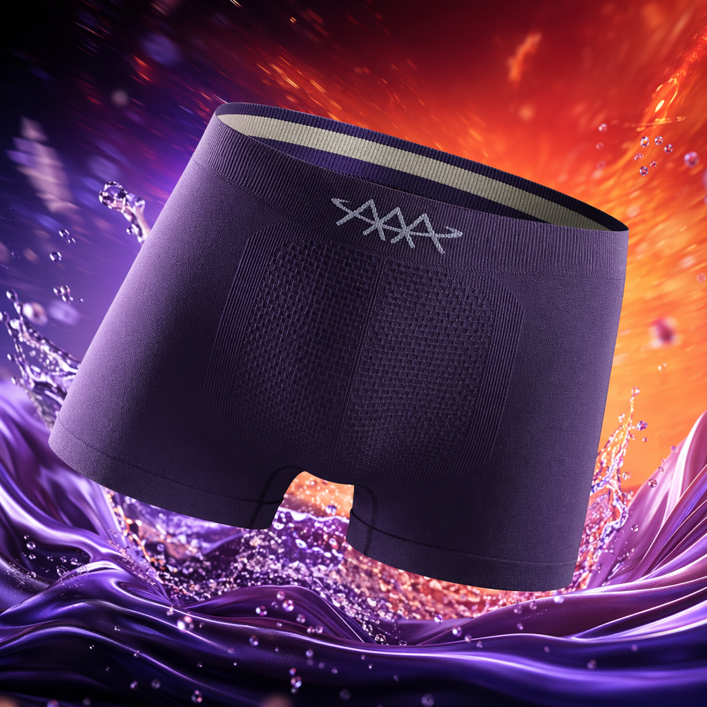 Purple sports underwear for men, quick-drying, breathable, elastic and scarless, specially designed for fitness and running details Picture