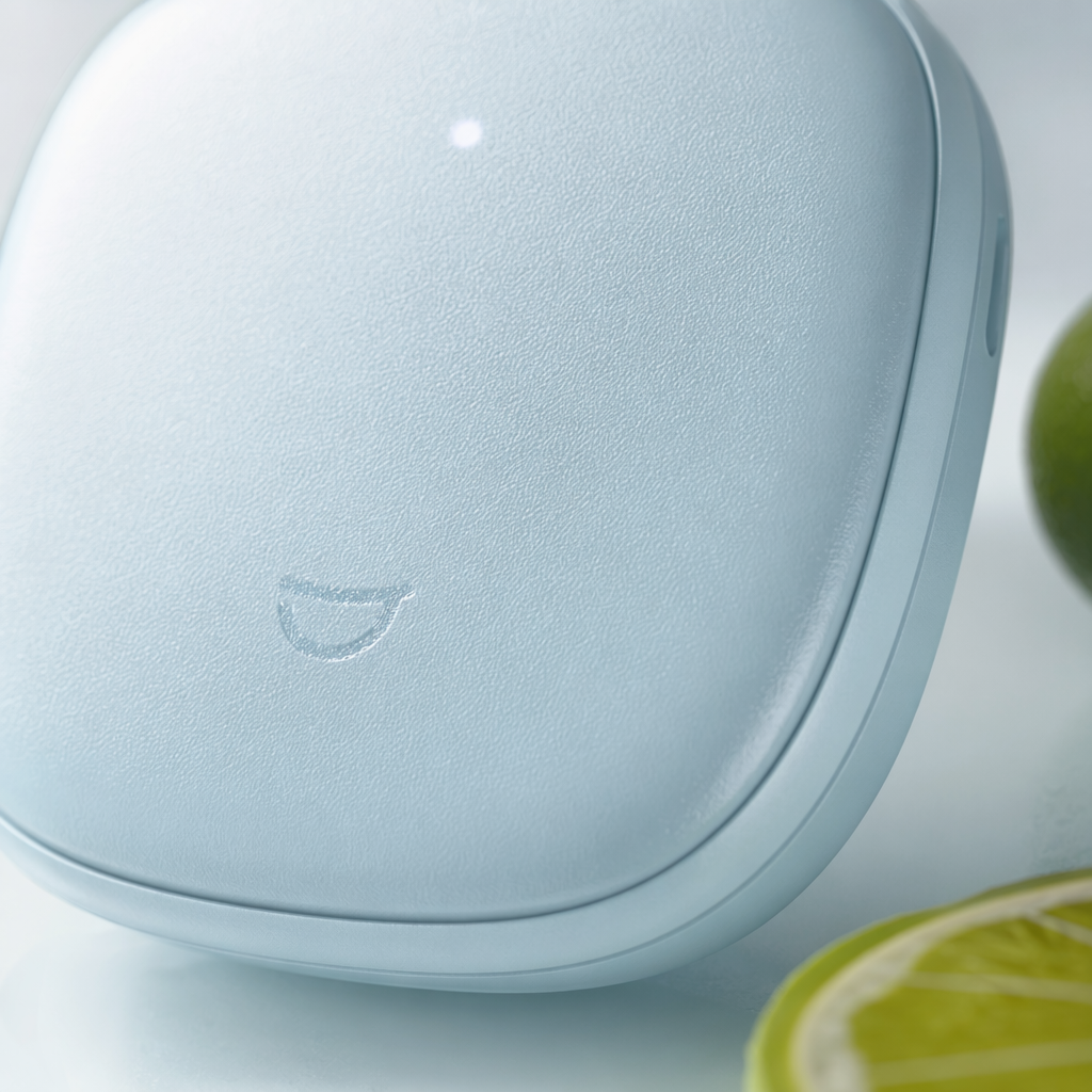 The light blue circular smart device home decoration piece is suitable for various scenarios Application Scenario