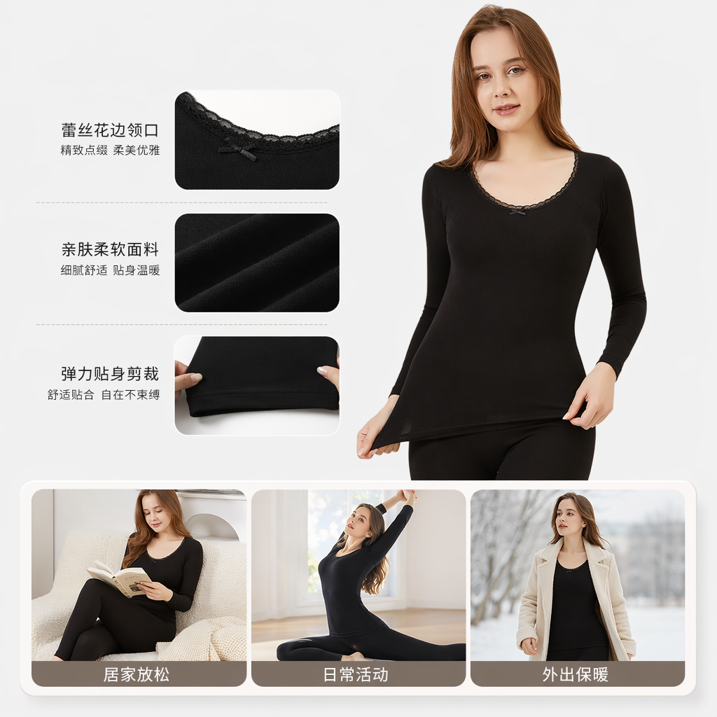 Black long-sleeved top, pure cotton, casual and versatile, basic base layer for men and women