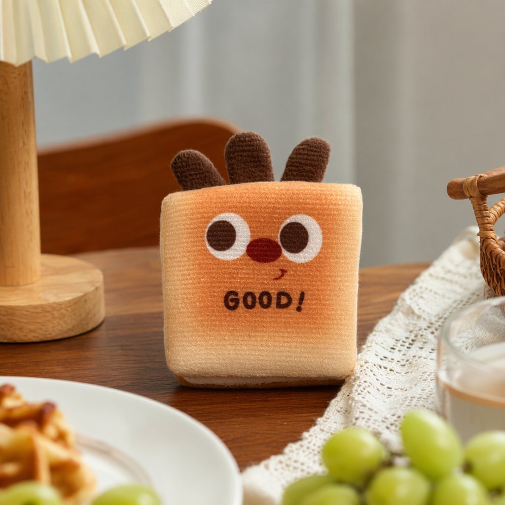 A cute and adorable orange straw-shaped plush toy for home decoration details Picture