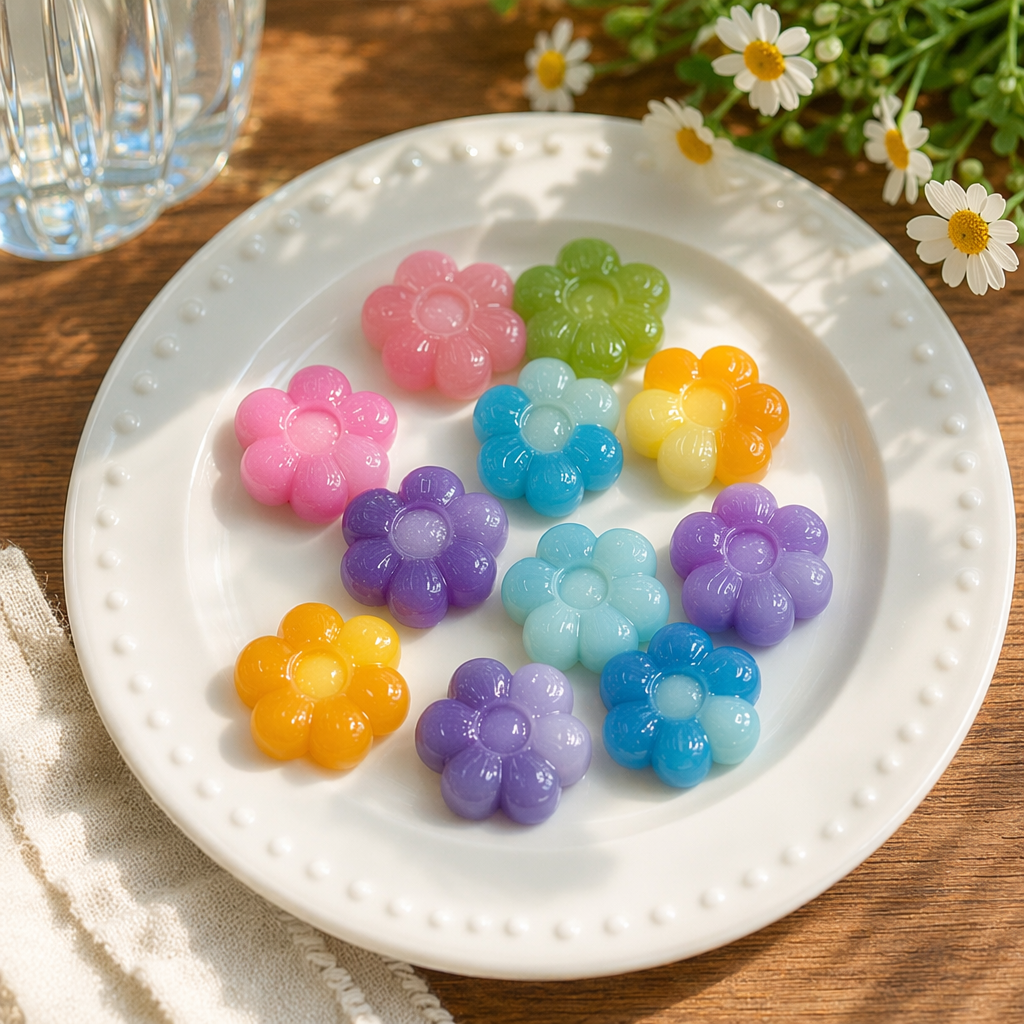 The colorful flower-shaped magnetic buckle is a fashionable decoration with strong magnetic force, suitable for various scenarios details Picture