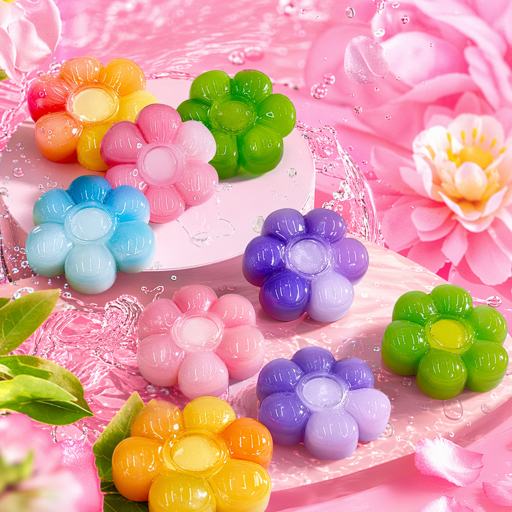 The colorful flower-shaped magnetic buckle is a fashionable decoration with strong magnetic force, suitable for various scenarios Specification image