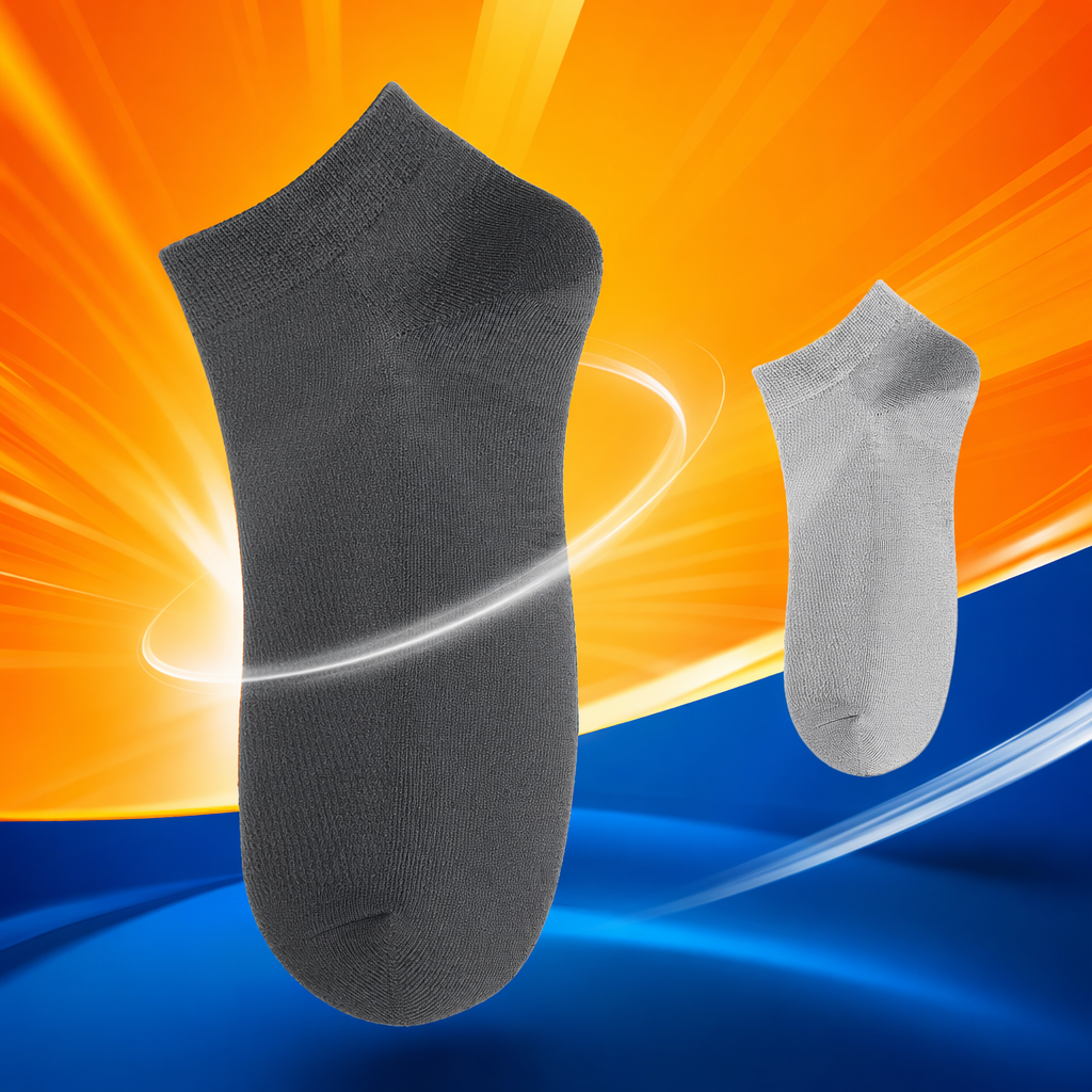 Dark grey mesh breathable summer thin short socks Specification image