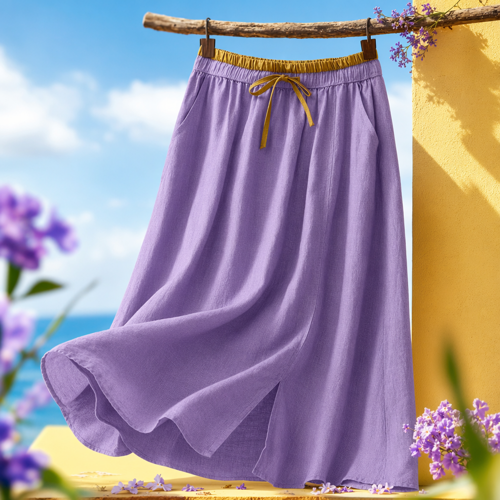 A new purple elegant long dress for women in summer, a slimming and form-fitting A-line dress Specification image