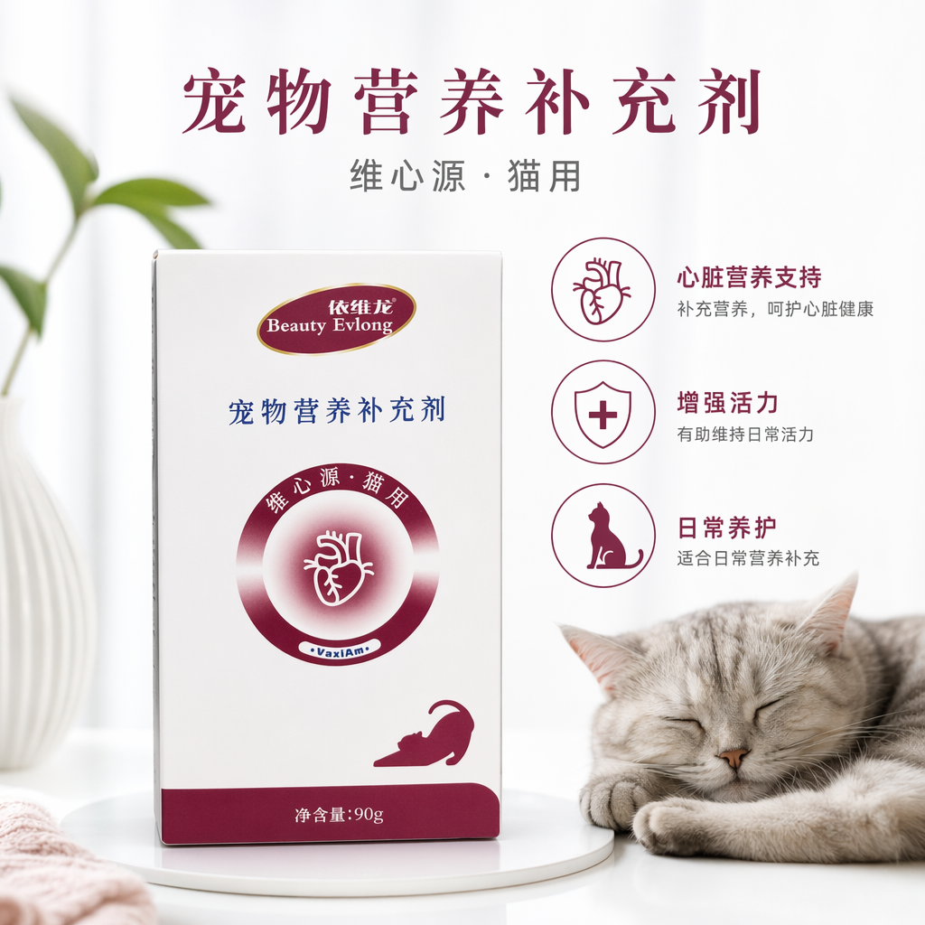 白色包装盒宠物营养补充剂 天然成分易吸收美毛健骨日常保健