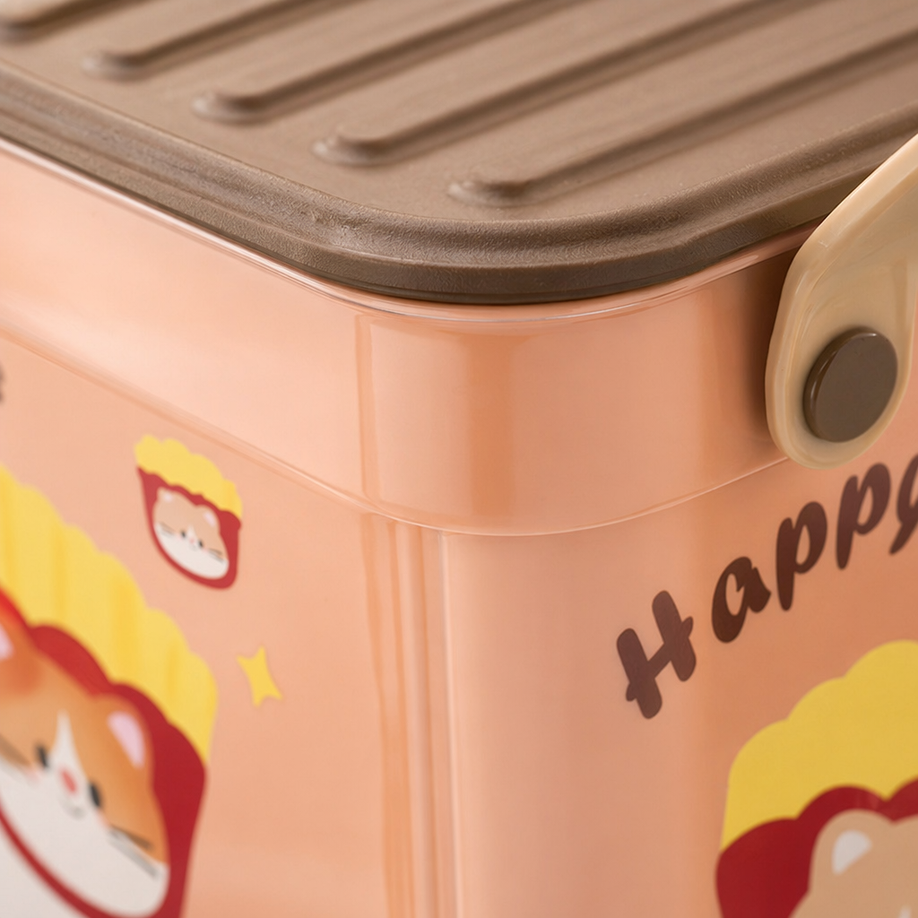 Colorful cartoon storage box, household organizing box, children's toy storage box Application Scenario