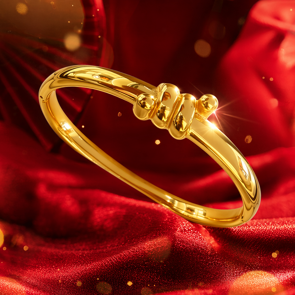 The golden bracelet is a simple, fashionable, versatile and light luxury jewelry for women Specification image