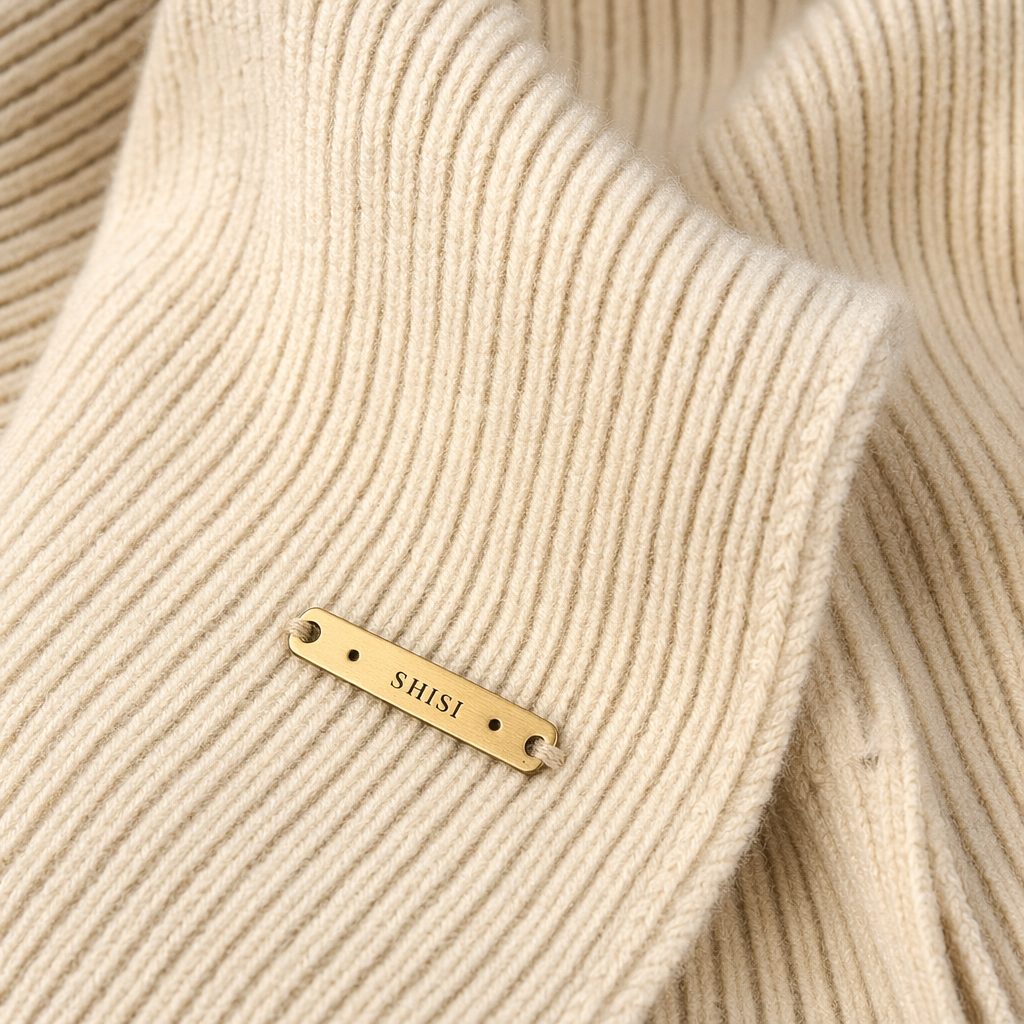 Beige knitted scarf for warmth in autumn and winter, pure cotton soft and versatile women's scarf Application Scenario