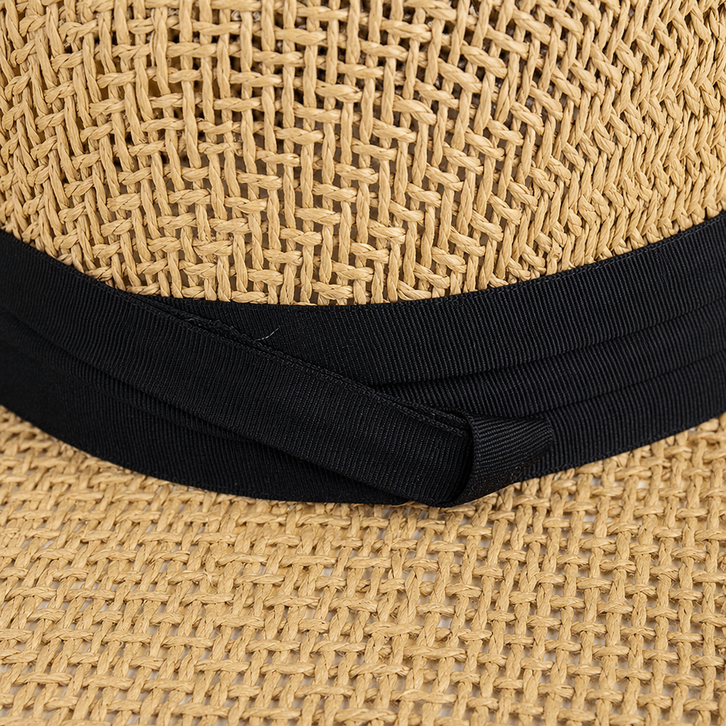 Beige straw woven hat for women's summer sun protection and shade, breathable casual woven fisherman's hat Application Scenario