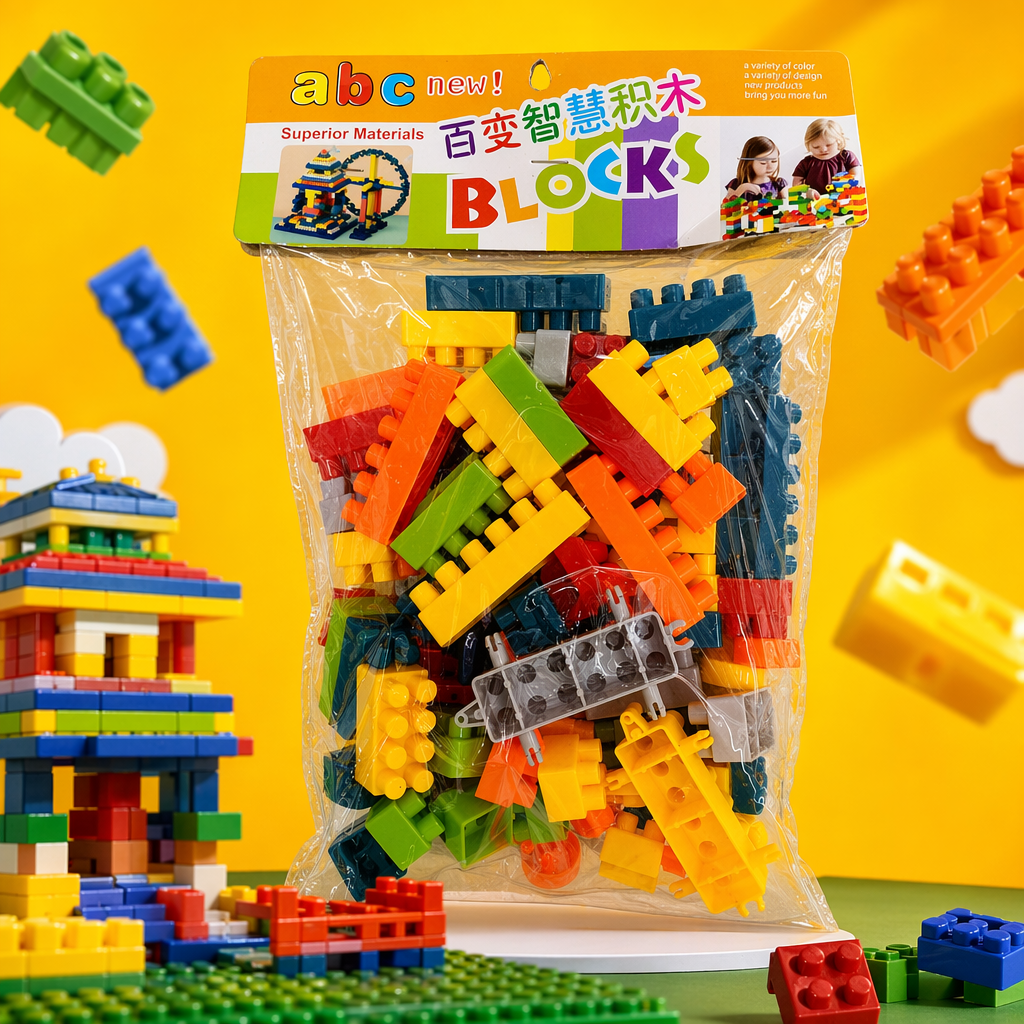 Colorful building block children's educational assembly toys are safe, non-toxic, and come in large particles for early education and enlightenment Specification image