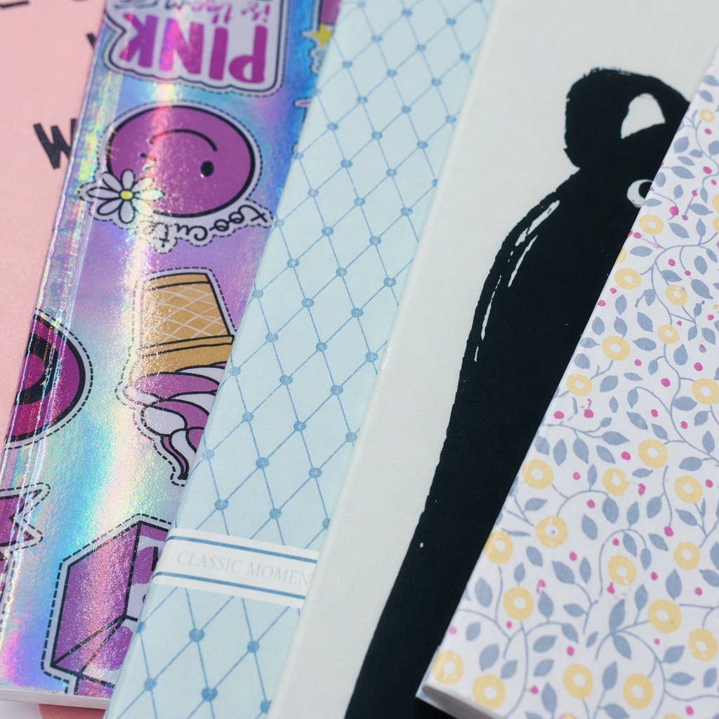 Colorful stacked notebook, multi-color combination creative planner, stackable and portable for storage Application Scenario