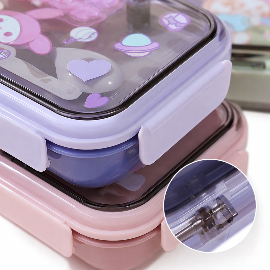 Colorful cartoon lunch box, children's lunch box, cute lunch box, portable sealed lunch box Application Scenario