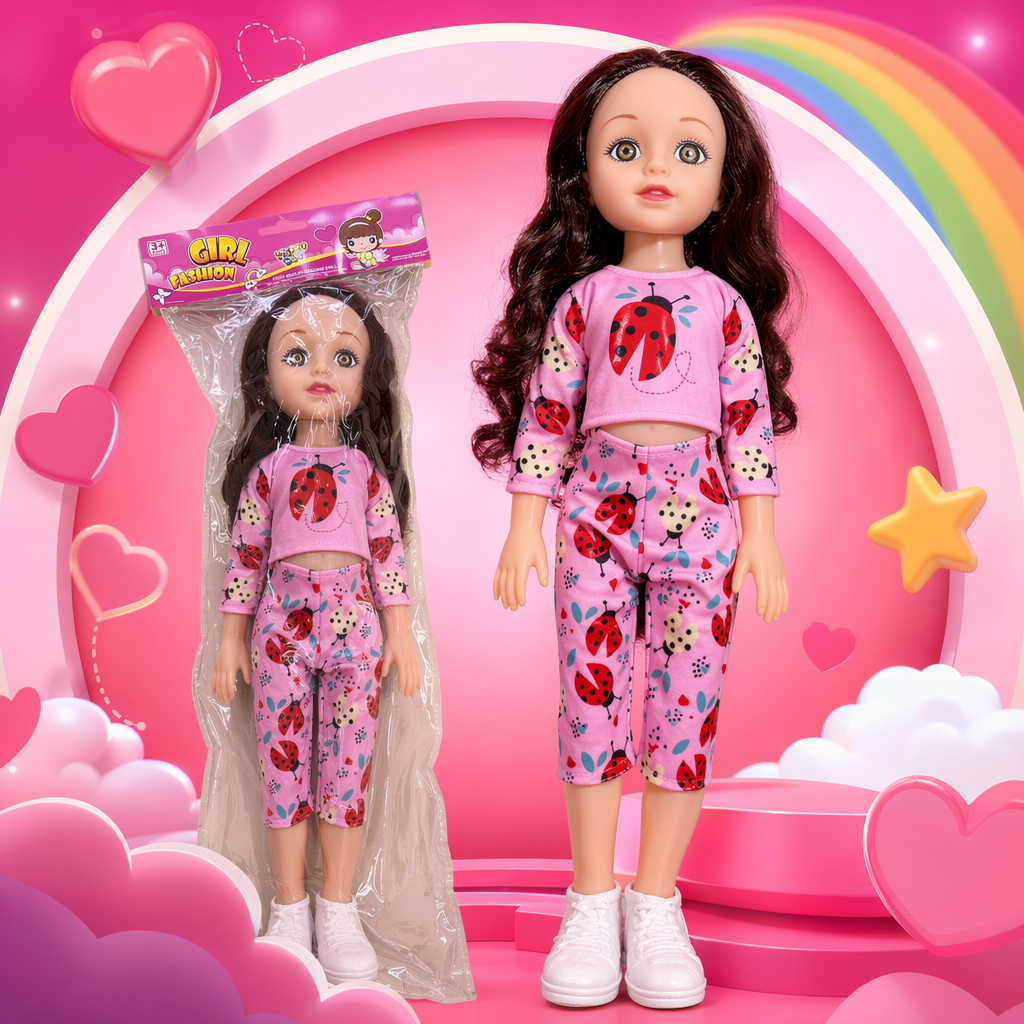 Pink ladybug pattern one-piece dress for baby girls, pure cotton crawling dress for spring and summer Specification image
