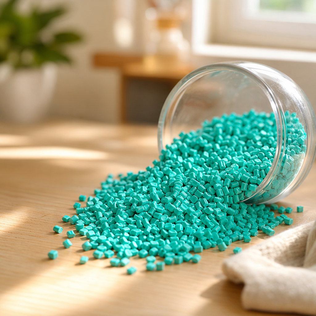 Greenish-blue granular natural plant aromatherapy deodorant details Picture
