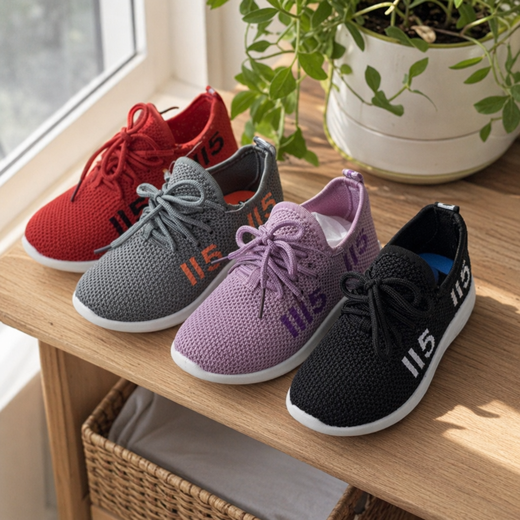 Colorful sports shoes, breathable mesh fabric, shock-absorbing and cushioning, daily commuting walking shoes details Picture