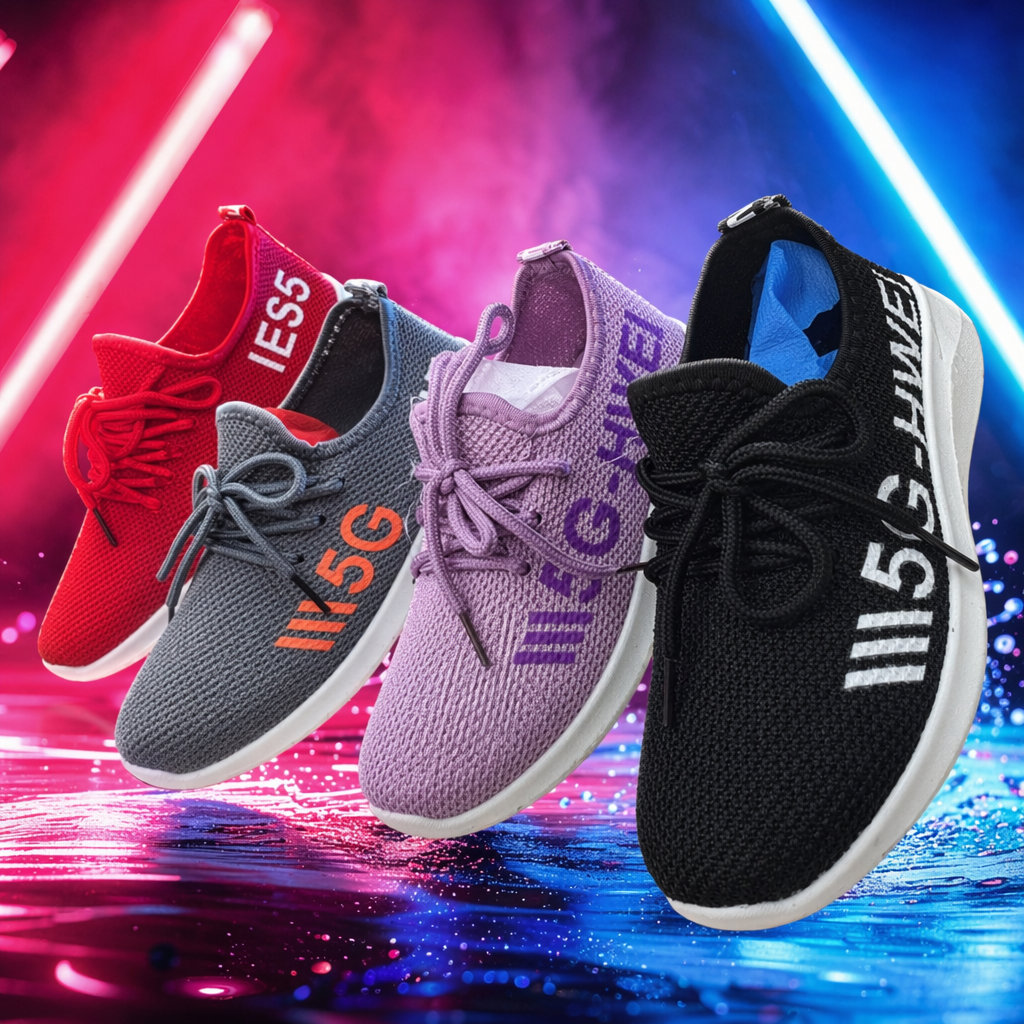 Colorful sports shoes, breathable mesh fabric, shock-absorbing and cushioning, daily commuting walking shoes Specification image