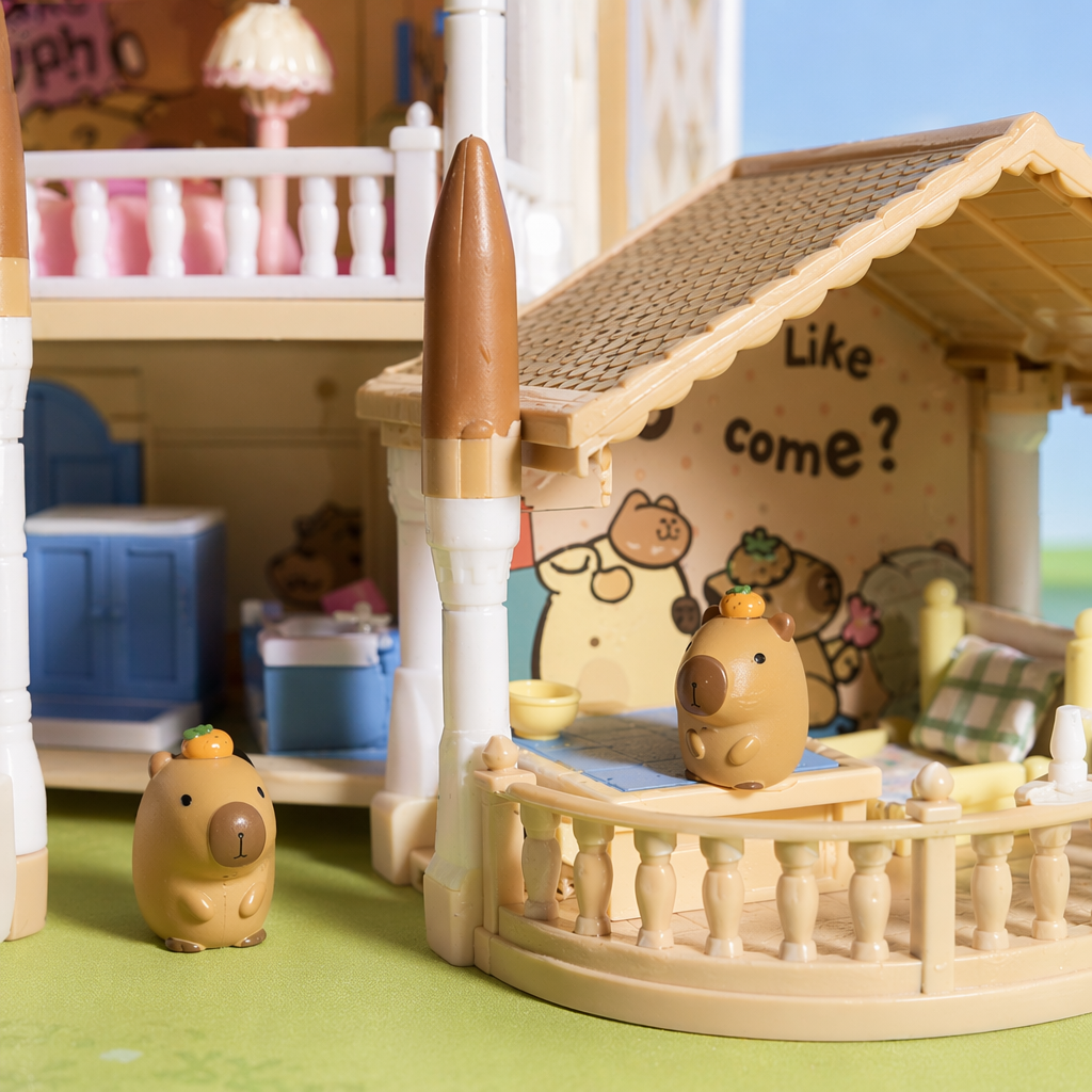 Colorful toy house packaging box, children's educational and creative storage box Application Scenario