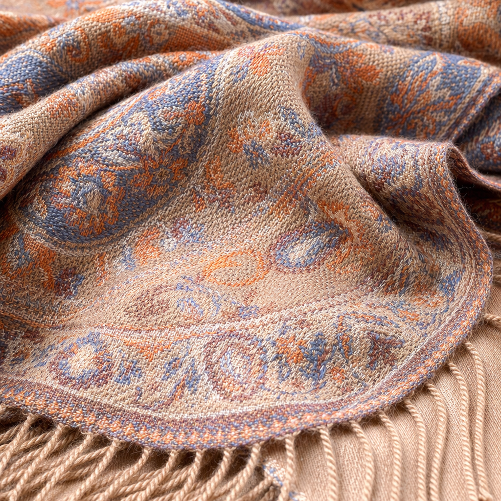 This printed scarf for women in autumn and winter is made of pure cotton, thickened, warm, versatile, fashionable and long Application Scenario