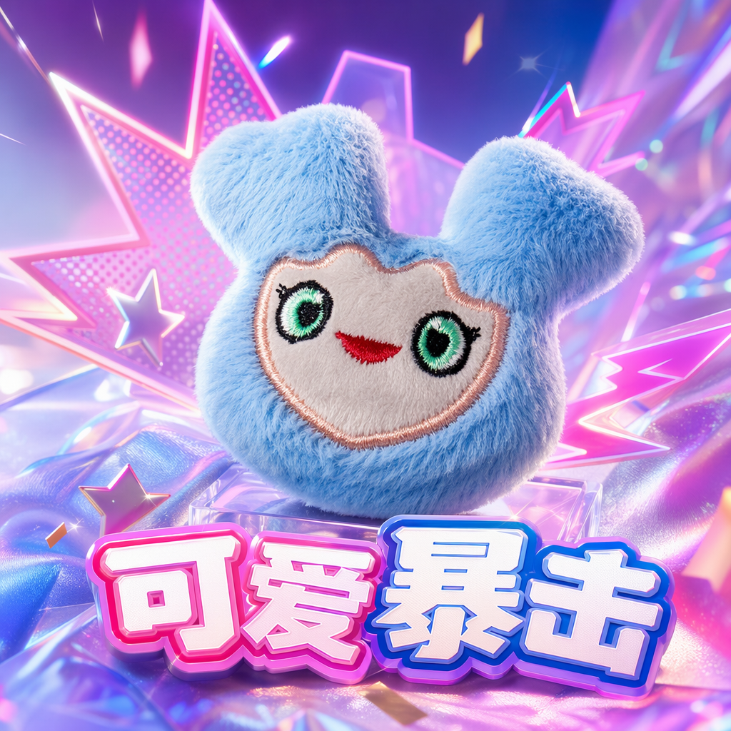 Blue plush toys, cute throw pillows, plush figurines, fabric home decoration toys Specification image