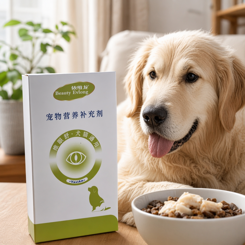 White packaging box pet nutrition supplement, pet vitamin calcium tablets, beautifying hair and strengthening bones details Picture