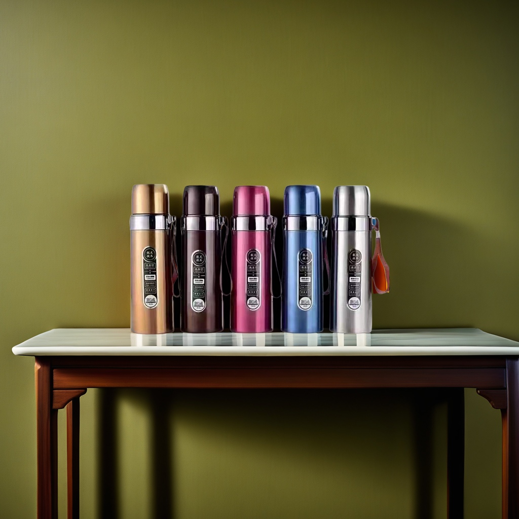 Five-color stainless steel vacuum insulated cup 350ml, heat-resistant and leak-proof portable outdoor water cup full image