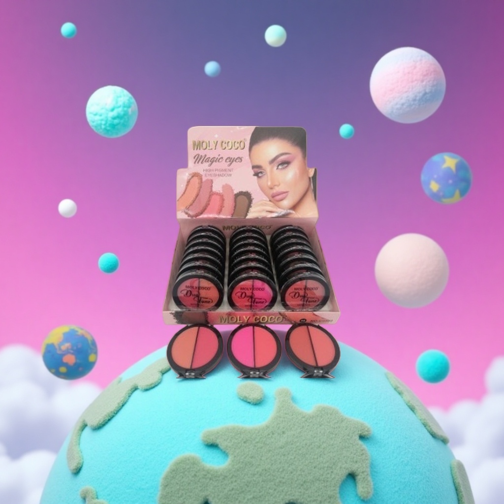 Pink eyeshadow palette display stand, cosmetics storage rack, desktop beauty tool stand Application Scenario
