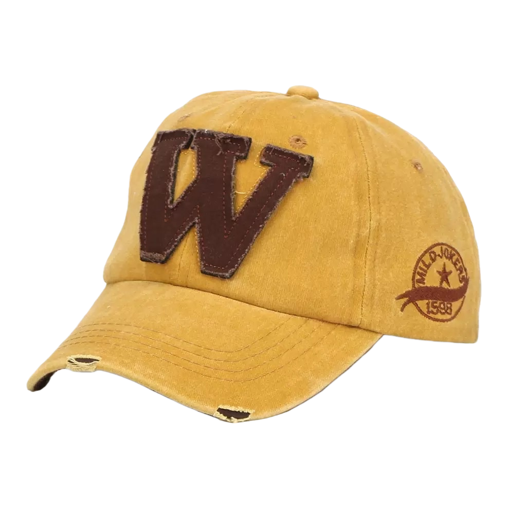 Yellow baseball cap, unisex adjustable soft-top casual sun hat Item Picture