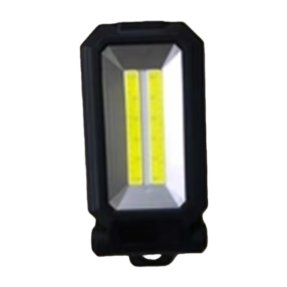 The portable rechargeable black LED work light features high brightness and long battery life Item Picture