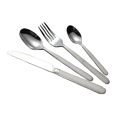 Silver tableware set with high-gloss mirror-like texture, 12-piece set for family gatherings Item Picture