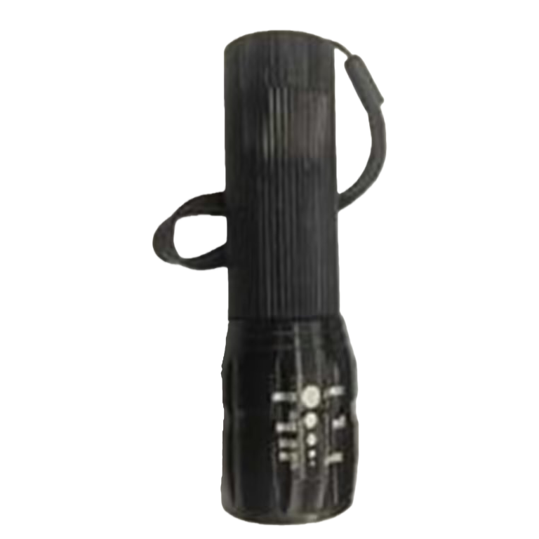 Portable rechargeable LED lighting tool with black high-brightness strong light flashlight Item Picture