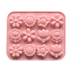 Pink flower silicone mold baking DIY home cake demolding tool Item Picture