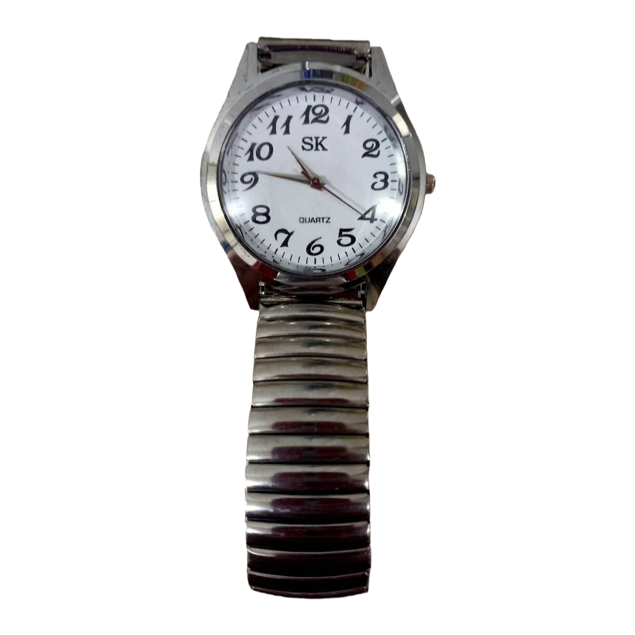 ساعة الساعة الفضية المعدنية بساعة قصيرة للسيدة كوارتز Item Picture
