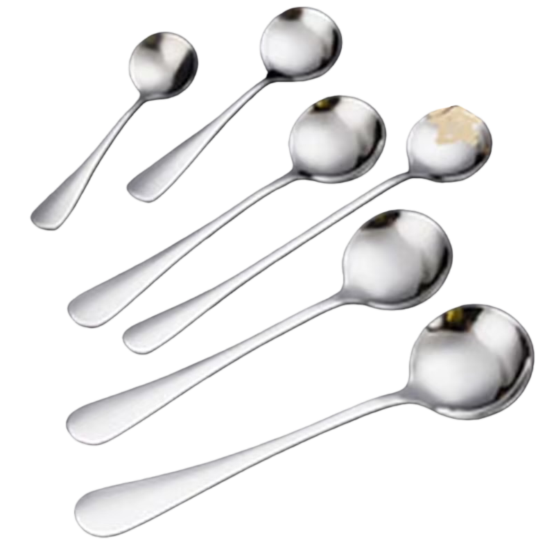 Stainless steel table spoon with thickened, durable and anti-slip handle for household use, single piece Item Picture