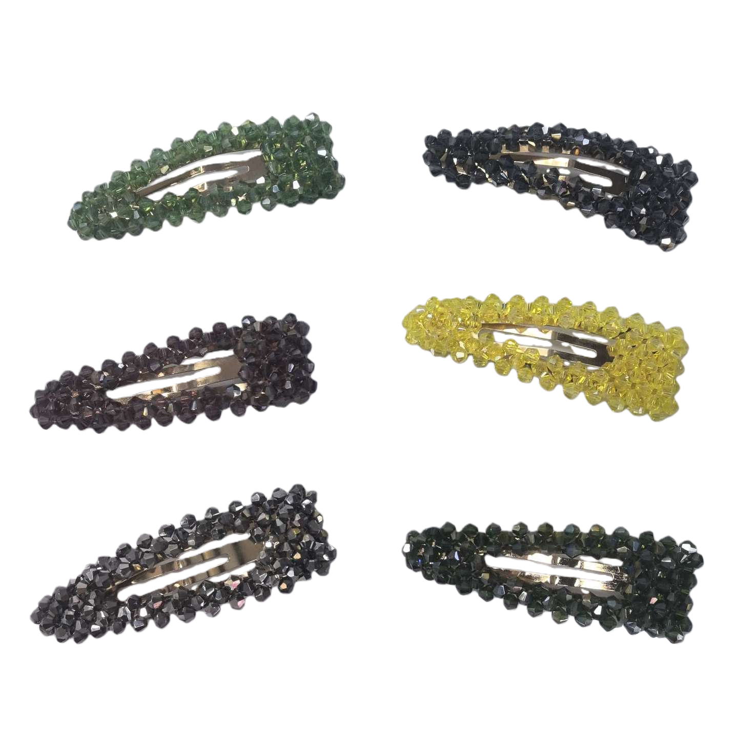 Colorful crystal hair clips are fashionable and versatile women's headwear accessories Item Picture