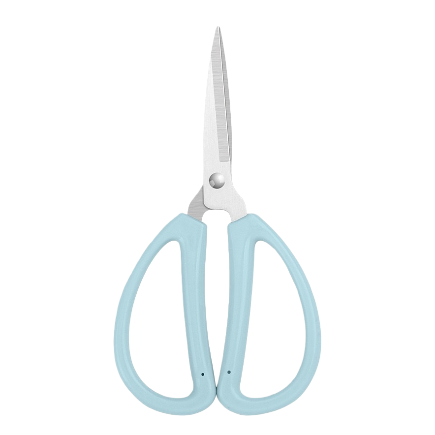 Blue handle stainless steel auxiliary scissors, multi-functional kitchen scissors, food processing scissors Item Picture