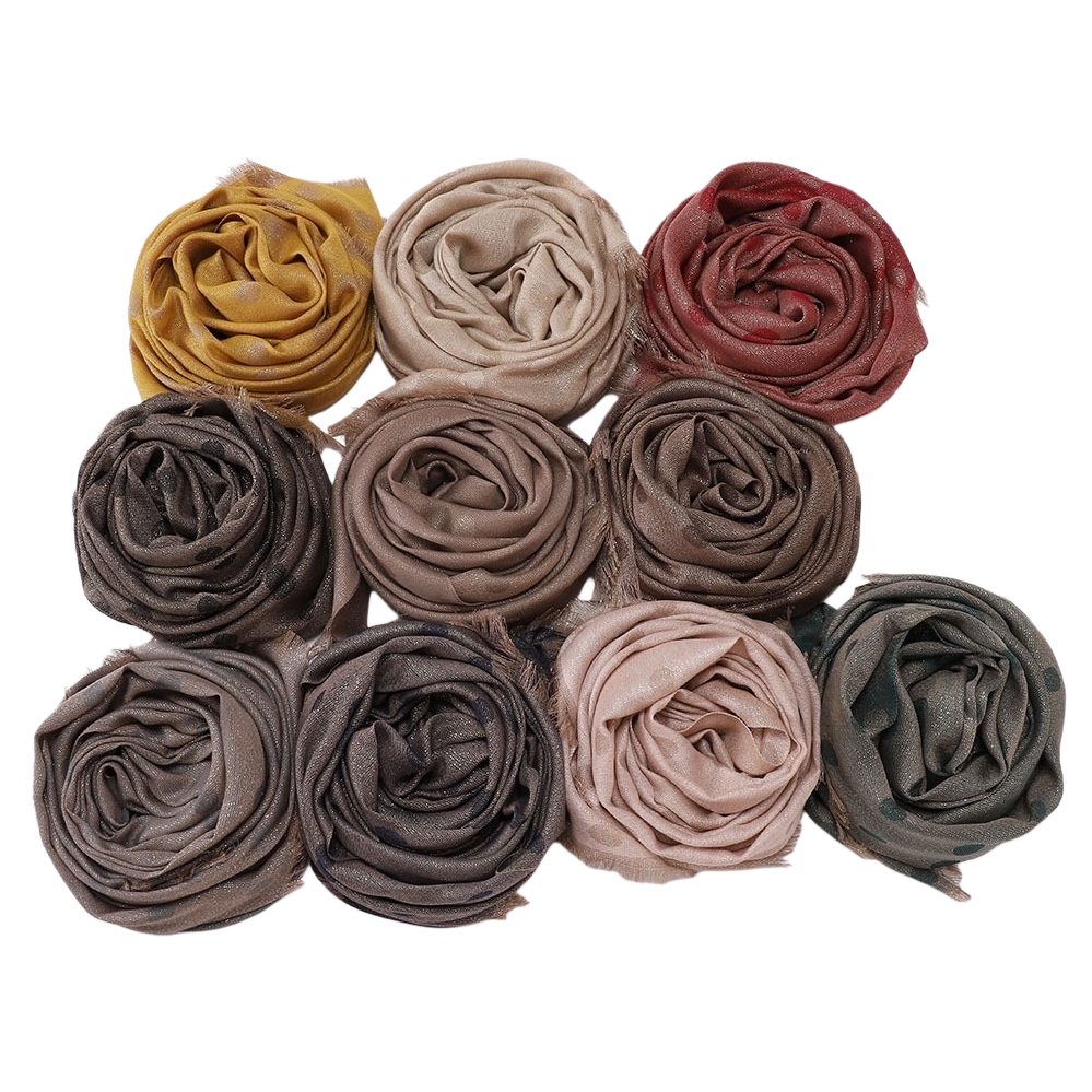 The colorful silk scarf roll is light, breathable, suitable for all seasons, fashionable and versatile Item Picture