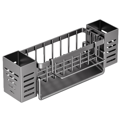 The silver metal multi-layer storage rack for the living room and bedroom is simple, modern, load-bearing and durable Item Picture