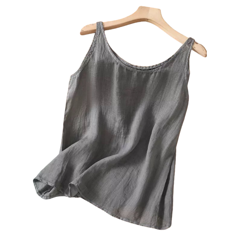 Grey halter top for women, pure cotton slim-fit inner layer, summer thin style Item Picture