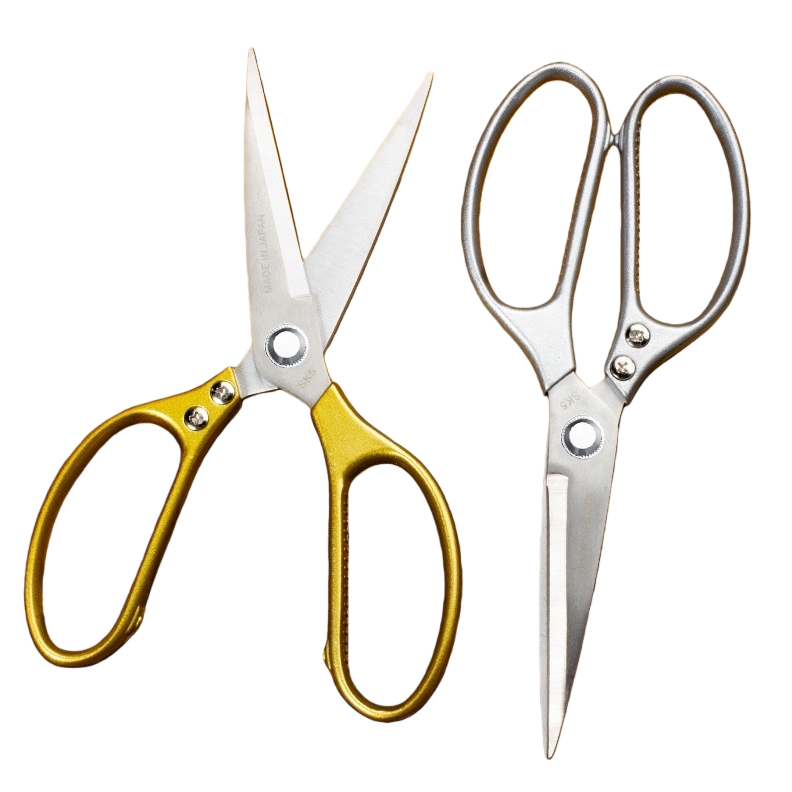 Golden handle scissors and silver handle scissors, high-quality stainless steel household cutting tools Item Picture