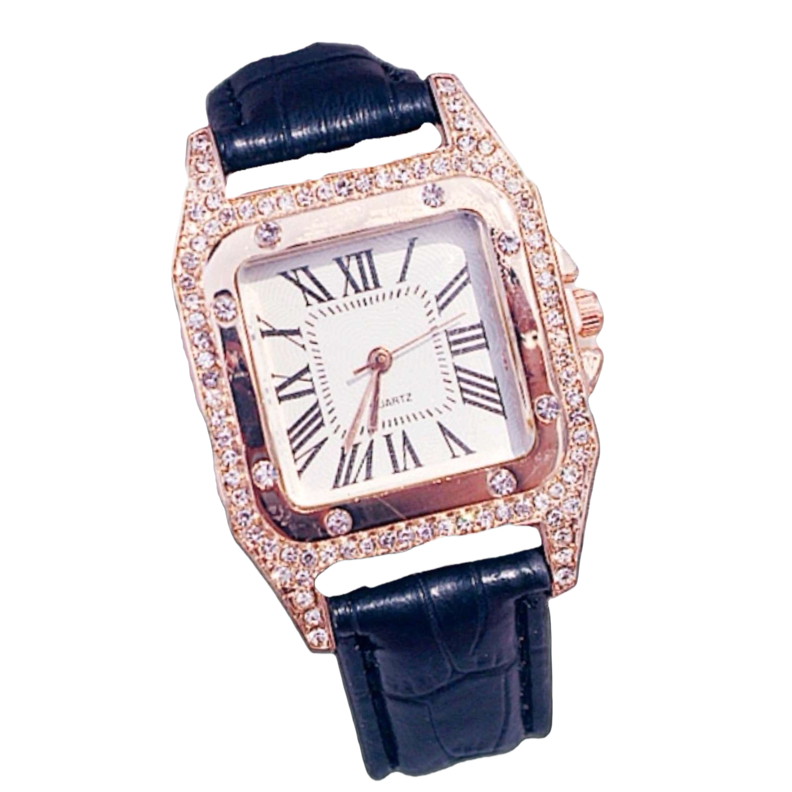 القشرة الذهبية المزينة بالذهب والجلد الأسود Item Picture
