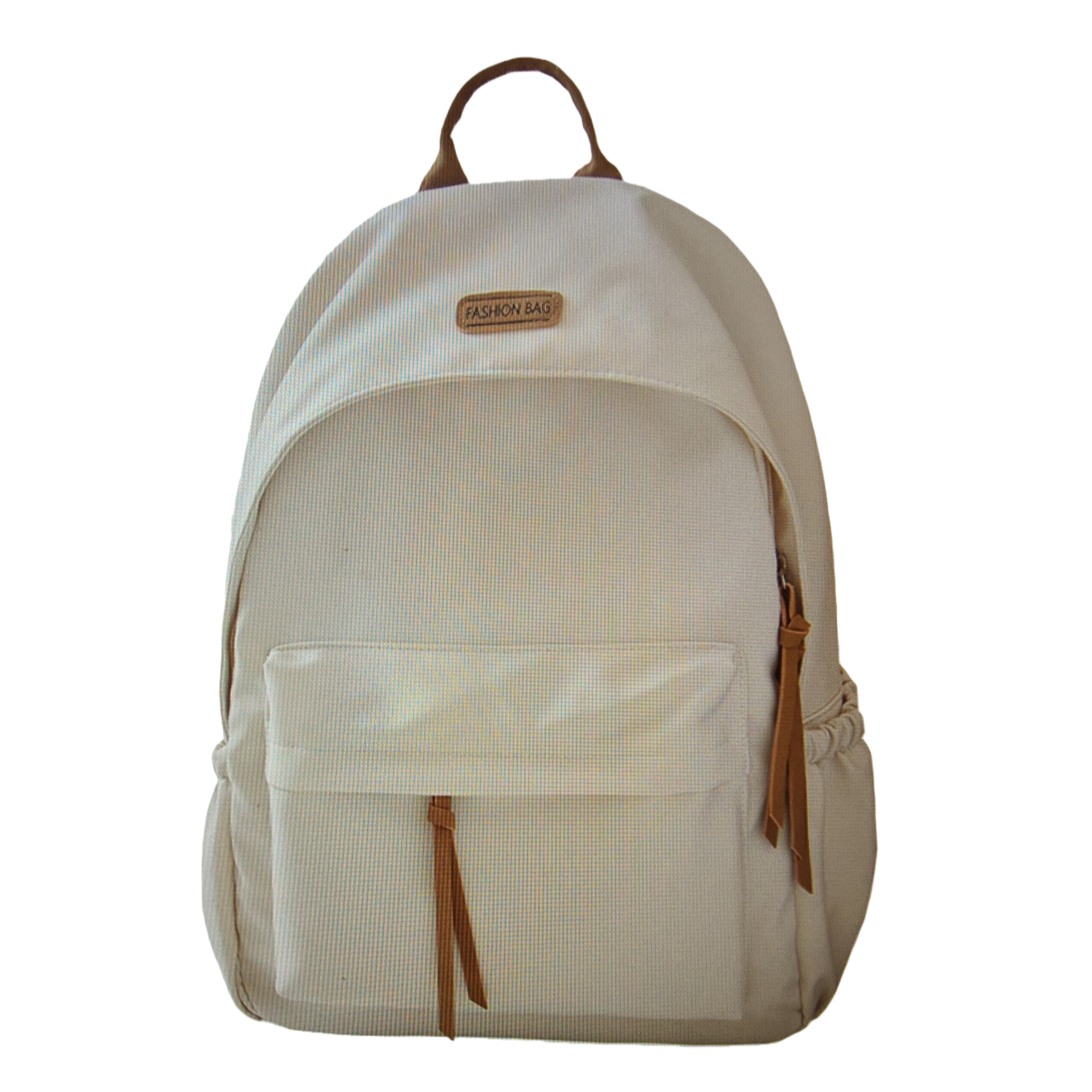 白色双肩包简约百搭学生通勤轻便大容量时尚休闲 backpack Item Picture