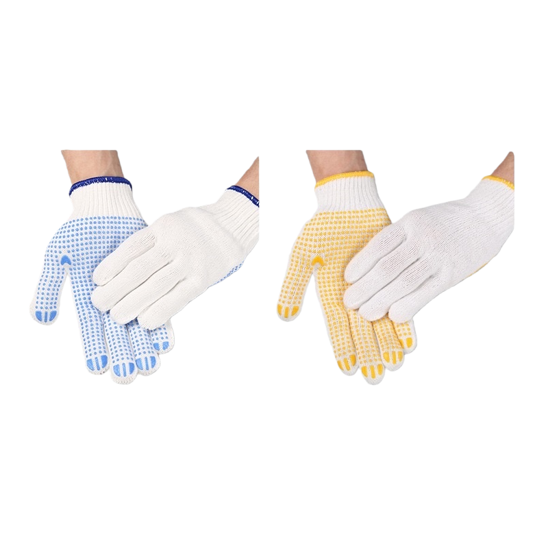 Point-molded labor protection gloves, anti-slip and wear-resistant thickened cotton fabric work protection gloves Item Picture