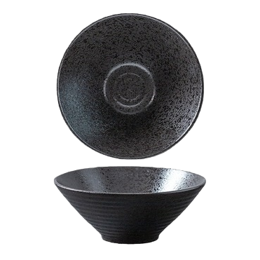 Black-spotted ceramic bowl, a simple household dining bowl, rice bowl and soup bowl, with underglaze painting technique Item Picture