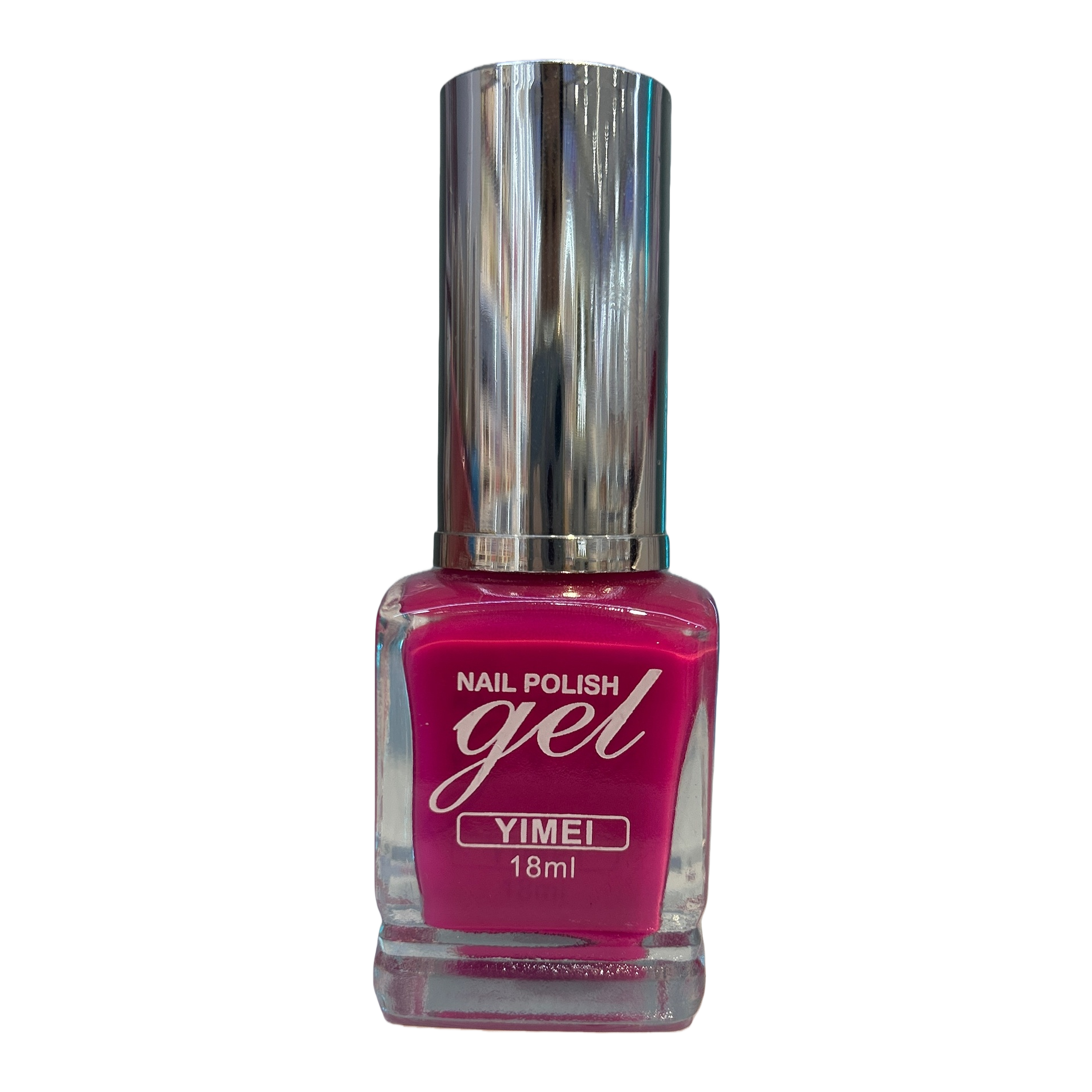 Yimei rose red gel nail polish 18ml transparent bottle with silver cap Item Picture