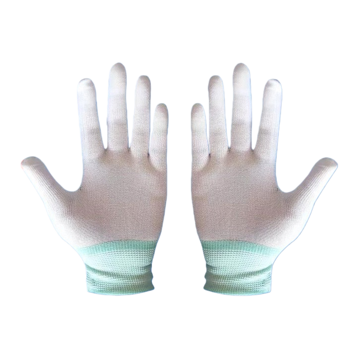 White nylon gloves, anti-slip and wear-resistant, disposable food-grade work gloves Item Picture